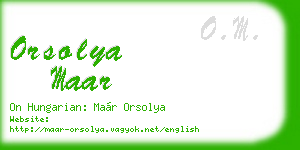 orsolya maar business card