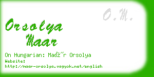 orsolya maar business card